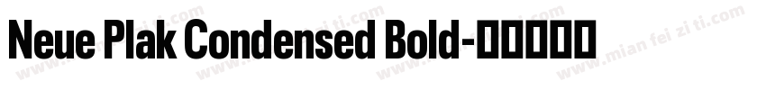 Neue Plak Condensed Bold字体转换